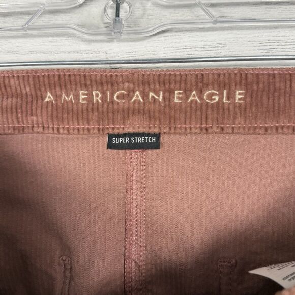 American Eagle Pink Super Hi-Ride Aline Cordouroy Skirt Womens Size 10 - Picture 4 of 5
